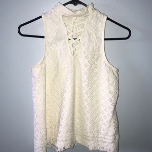 White Lace Halter Top